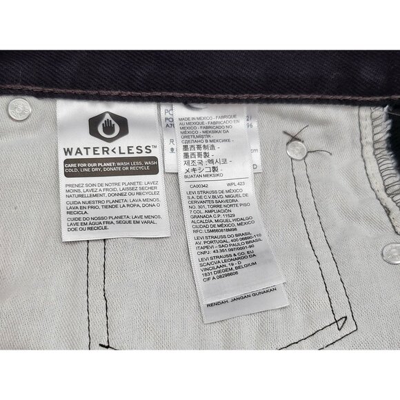 Levi's Men's Big & Tall 550 Relaxed Fit Non-Stretch Jeans - Black 44‎ x 29 - Picture 6 of 8